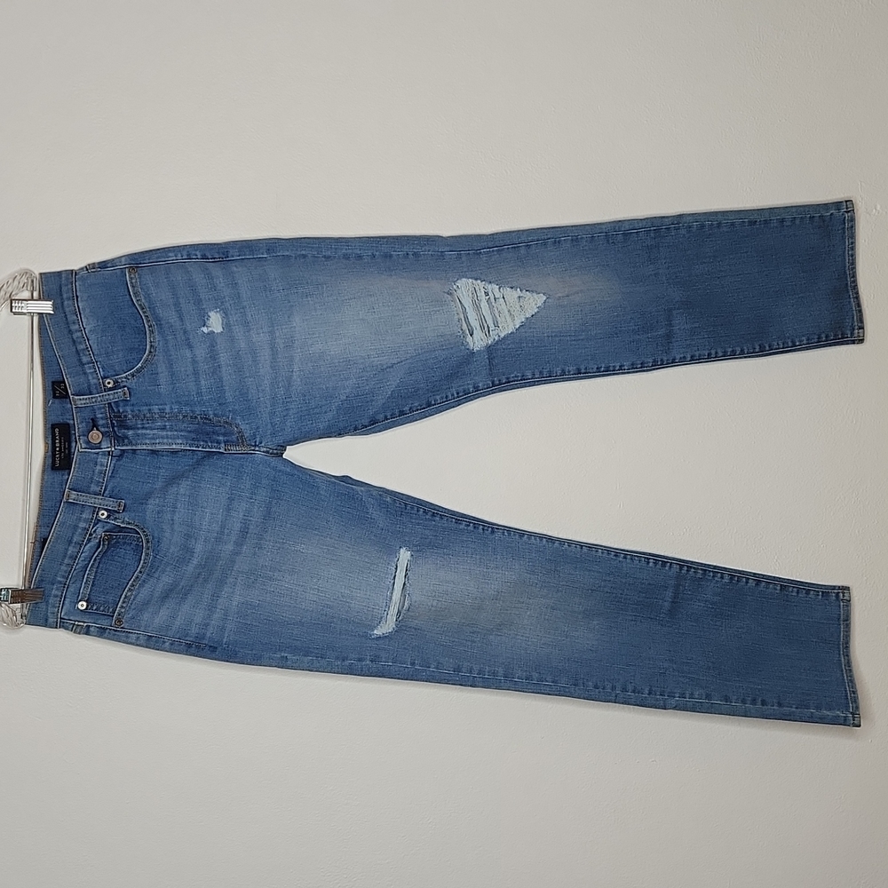 Lucky Brand 121 Slim Straight Distressed Jeans